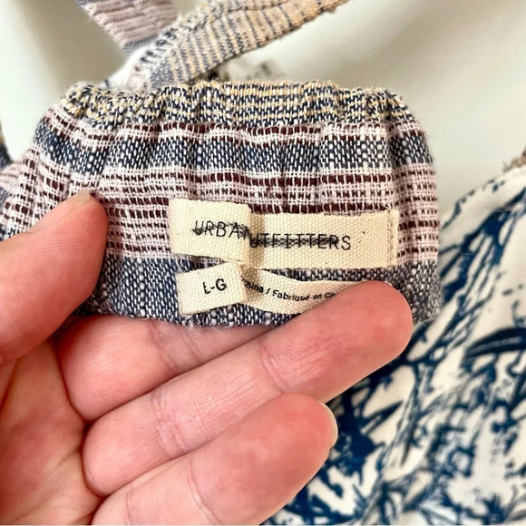 Urban Outfitters Linen Blend Patchwork Cropped Top - Picture 3 of 5